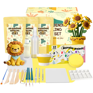 <span class=keywords><strong>Kit</strong></span> complet de <span class=keywords><strong>poterie</strong></span> Bview - Ensemble d'argile auto-durcissante tout-en-un avec outils pour enfants et adultes - Product Image 1