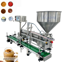 Machine de remplissage de bureau 100 ml pour pâtes, crèmes, yaourts, cosmétiques, jus, morceaux de fruits, eau pure et shampoing, avec convoyeur