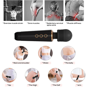 MELO terapêutico Recarregável Varinha Pessoal Massageador Silencioso & À Prova D' Água 20 Padrões 5 Velocidades Travel Bag Incluído Homens & Mulheres - Product Image 2