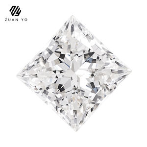 1ct 2ct3ctプリンセスカットDカラールーズダイヤモンドVVS1IGI認定ダイヤモンドラボ成長ポリッシュダイヤモンドラウンドブリリアントイヤリング - Product Image 1