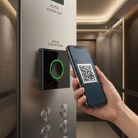 Pemindai Kode QR Dalam Ruangan A48 Pembaca NFC 13.56MHz Kaca Tempered Pemasangan di Dinding Kontrol Akses Pintu Pintar