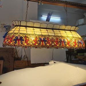 Lustre Tiffany Baroque à 6 lumières en acrylique et cristal pour salle à manger, bar à domicile - Product Image 1