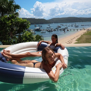 Hamaca Flotante Doble Deluxe para Verano, Flotador Inflable para Piscina, Tumbonas para Piscina - Product Image 6