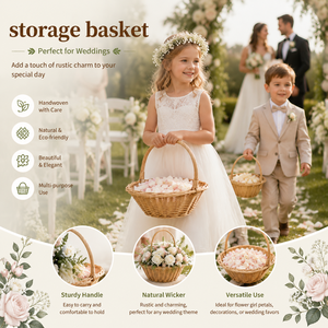 Cesta de Compras, Cesta Vacía para Frutas y Verduras, Cesta de Mimbre Natural para Viajes, Juego de Cestas de Mimbre para <span class=keywords><strong>Picnic</strong></span> - Product Image 6