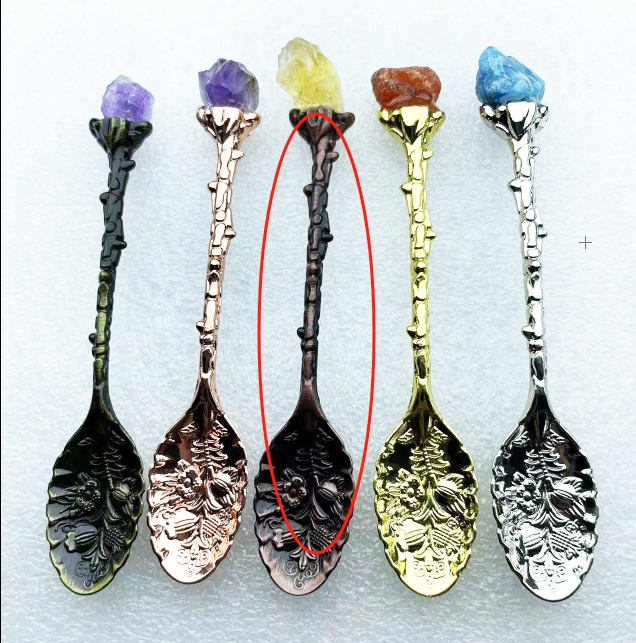 Cucchiaio di rame mix di pietra