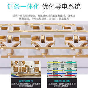 Multifunctional <b>Power</b> Strip With 2 Usb A Ports 10A Rated Current Three Prong <b>Plug</b> For Home And Dorm Use - Product Image 4