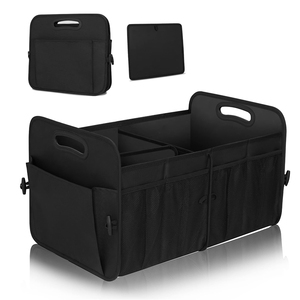 Factory Custom Logo Trunk Car Storage Organizer With 72L Large Waterproof Collapsible And 11 Pockets For Car Suv/Jeep/Sedan