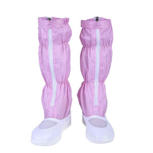 Bottes antistatiques en PU à tige haute avec semelle confortable, chaussures de travail sans poussière pour salles blanches de classe <span class=keywords><strong>100000</strong></span> - Product Image 1