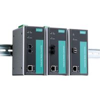 Convertidor de Medios Industrial Moxa PTC-101-S-LC-LV, Equipo Ethernet a Fibra Óptica con Puerto RJ45, DC 5V, LAN Cableado, Taiwán
