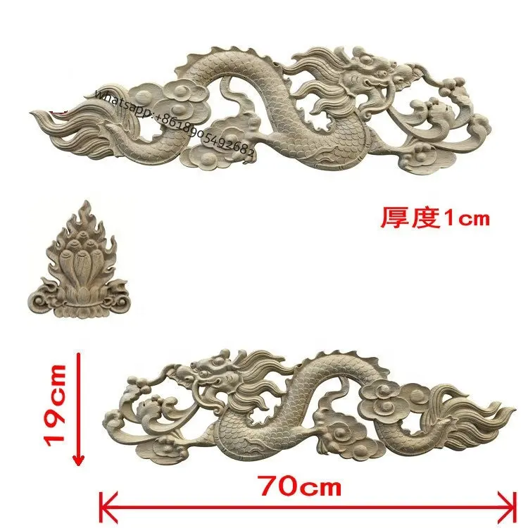 Dekorative möbel carving holz dekorative drachen chinesische holz drachen