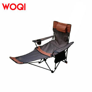 Silla plegable Woqi de tela Oxford reclinable con almohada, portavasos y bolsillos laterales para uso en exteriores, camping y jardín. - Product Image 5