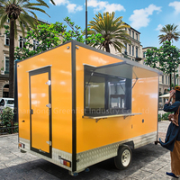 Camion de restauration mobile de luxe avec remorque publicitaire en fibre de verre et aluminium pour les snacks et les frites