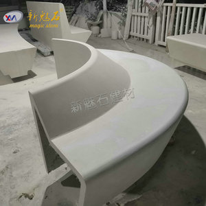 Uhpc ม้านั่งหลุมต้นไม้สีขาวสำหรับกลางแจ้งที่นั่งภูมิทัศน์ในสวนแบบแยกส่วนทำจากหินมหัศจรรย์แบบใหม่ - Product Image 3