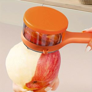 Couteau à éplucher avec rangement, anti-éclaboussures, lavable, avec seau de rangement, outils à éplucher les fruits, couteau à raboter, grattoir, gadgets de cuisine - Product Image 5