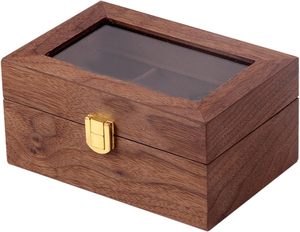 Boîte à bijoux en bois sur mesure usinée avec couvercle à charnière, perçage de précision et brochage, tolérance de précision - Product Image 1