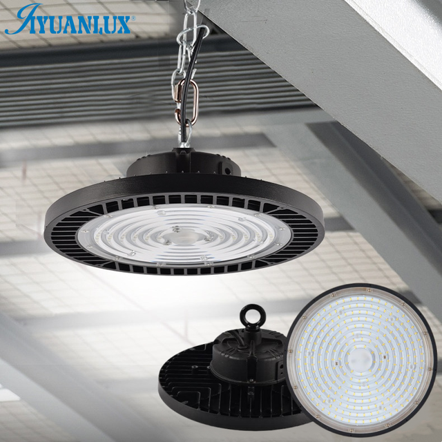 Factory Warehouse Black Aluminum IP65 Highbay Lamp OEM High Power Industrial Factory Lighting 100W 150W 200W Led High Bay Light