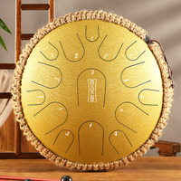 2021 New Steel Tongue Drum 13 Inch 15 Tone Tank Drum Percussion Hanging Drum D Blue