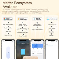 Moteur de store intelligent Zemismart Matter Over Thread avec batterie intégrée, pour la modernisation des stores, télécommande