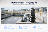 Pompe submersible en fer pour drainage des eaux usées industrielles, haute pression, avec 2 ans de garantie pour les systèmes de traitement des eaux
