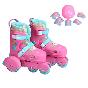 Patins de Rodas Ajustáveis para Esportes ao Ar Livre com Rodas de PU para Meninos e Meninas Iniciantes Embalagem em Caixa Colorida - Product Image 2