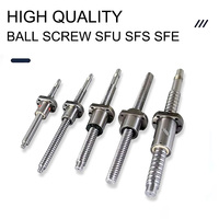 Vis à billes en acier S55C de 12 mm, 16 mm, 20 mm, 25 mm, 32 mm, 40 mm, 50 mm avec écrou, pièces de rechange essentielles pour machines d'automatisation CNC