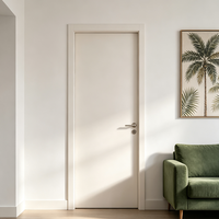 Puertas Interiores de Madera Maciza QI TAI Moroccan Coffee F- con Aislamiento Acústico, Diseño Minimalista, Estilo Vintage, Garantía de 3 Años