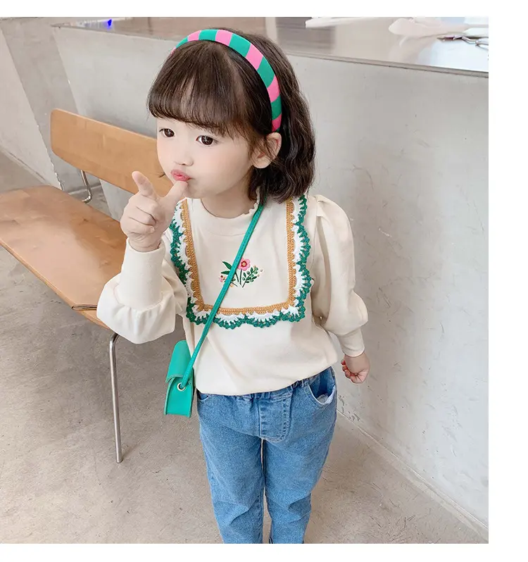 Abiti per bambini abito da ragazza di alta qualità 2 pezzi versione coreana di abiti da ragazza autunnali camicie con Jeans