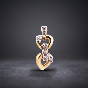 Extra Quality 18K Gold Plated Heart Diamond Charm Pendant P-4935 for Women's Jewelry in Stock <b>Cute</b> - Product Image 2