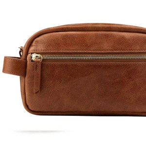 Premium Leather High Quality New Designer Custom Leather Wash <b>Bag</b> Leather Zipper <b>Toiletry</b> <b>Bag</b> <b>Travel</b> Storage Portable Wash <b>Bag</b> - Product Image 2