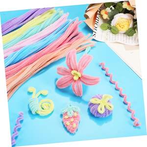 Tallos de chenilla gruesos en limpiadores de tuberías multicolores para decoraciones de arte y bricolaje Suministros para manualidades creativas - Product Image 3