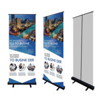 Portable 80/85*200cm noir diamant aluminium cadre enroulable bannière support imprimé publicité expositions usine approvisionnement direct
