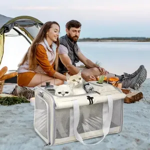 Vật Nuôi Túi Du Lịch Túi Vật Nuôi Với Dây Đeo Vai Thoáng Khí Chất Liệu Lưới Công Suất Lớn Túi Cho Mèo Và Chó - Product Image 1