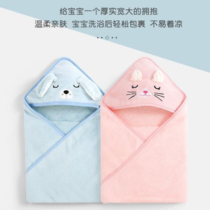 Serviette de bain pour bébé, couverture pour nouveau-né, couverture en polaire corail, serviette de bain, couverture à capuche pour bébé, douce et absorbante - Product Image 4