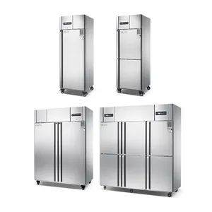 Refrigerador Vertical Comercial Congelador De Aço Inoxidável Refrigerador Freezer Equipamento De Refrigeração