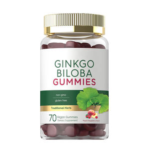 Gummy Ginkgo Biloba <span class=keywords><strong>para</strong></span> <span class=keywords><strong>alimentos</strong></span> biodegradables Gmp registrados <span class=keywords><strong>para</strong></span> celíacos Dieta a base de plantas Snacks sin azúcar - Product Image 1