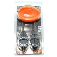 TAKEDO 70g 80g 90g 100g Lanceur d'appâts et mangeoire pour la pêche à la carpe, avec moule, ensemble d'accessoires de pêche à la carpe