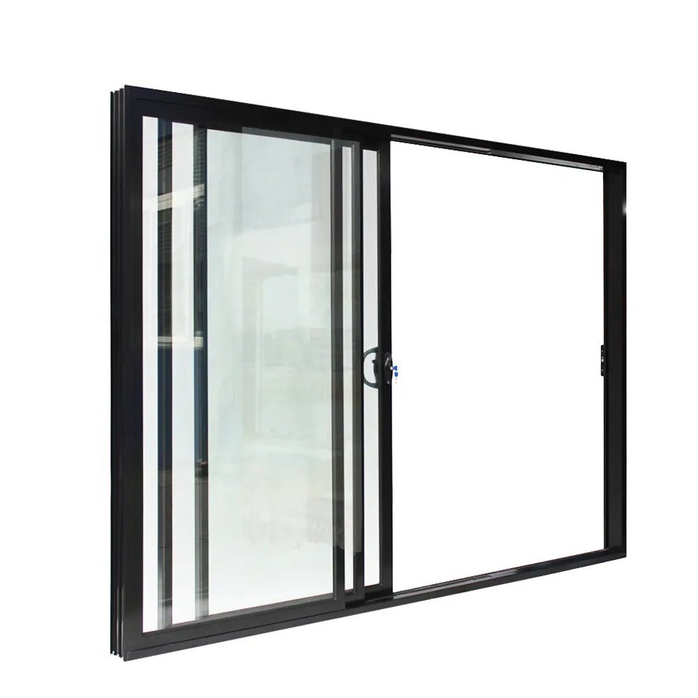 3 panels entrance sliding doors aluminium glass doors with lock design Australia certificate AS2047