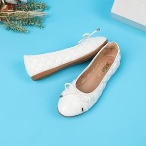 <span class=keywords><strong>Scarpe</strong></span> Classiche <span class=keywords><strong>Eleganti</strong></span> da Donna con Fiocco e Tacco Piatto in Pelle PU Morbida per Guida e Gravidanza, <span class=keywords><strong>Comode</strong></span> Ballerine da Donna - Product Image 6