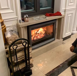 Cheminée autonome en fonte PV85 pour salon, à bois, à foyer véritable, écologique - Product Image 2