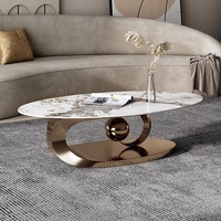 Table Basse Moderne et Luxe, Petite Table d'Appoint Nordique Rétro en Métal Simple, Mobile et Portable pour Salon ou Chambre