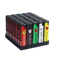 Vente en gros briquet coupe-vent jetable en plastique rechargeable 50 pièces par boîte