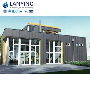 Shenyang Lanying vorgefertigte Glasplatte Schuppen kommerzielles Gebäude Bürorahmen mit beliebtem Preis