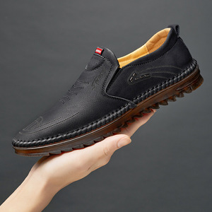 Men's Leather <b>Shoes</b> <b>Soft</b> Cowhide Breathable Rubber Sole Low Heel Leisure Walking Style <b>Shoes</b> - Product Image 4