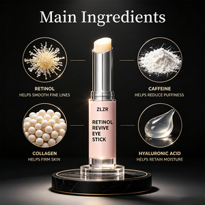ครีมบำรุงรอบดวงตาแบบแท่ง 2026 Wholesale 10 กรัม ช่วยฟื้นฟูผิวให้กระชับทันที Vibrant Glamour เรตินอล พร้อมคาเฟอีนบำรุงรอบดวงตา - Product Image 3