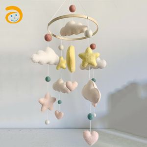 Di Vendita caldo Feltro Mobile Del Bambino di Legno Del Bambino Presepe Mobile Nursery Mobile Per Le Ragazze Dei Ragazzi Kids Room Decor - Product Image 6
