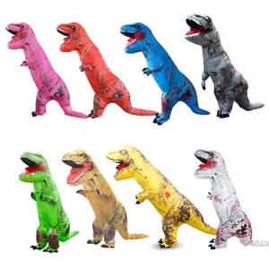 Adult Men Women Inflatable Blow Up T-rex Dinosaur Costumes For Halloween Party