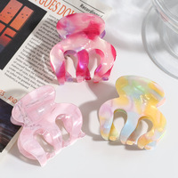 Pince à cheveux WEINI style coréen en acétate dégradé, douce et minimaliste, pour queue de cheval, accessoire capillaire quotidien pour femme