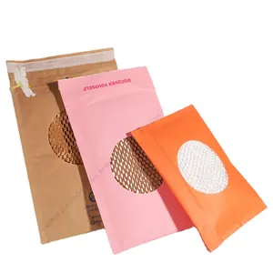 Eco Honingraat Gewatteerde Papier Kussen Wrap Mailer Envelop Verpakking Zak Express Envelop Carrier Bag