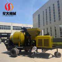 Bétonnière avec pompe Spark, 40m3/h, 30m3/h, 7.6MPa, 2200 tr/min, trémie de 680L, pour travaux de sol industriels, pompe à béton