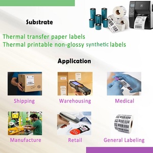 Wax Thermal Transfer Ribbon 110mm x 300m Black Ink Outside 1 Inch Core For Shipping Label <b>Printer</b> - Product Image 4